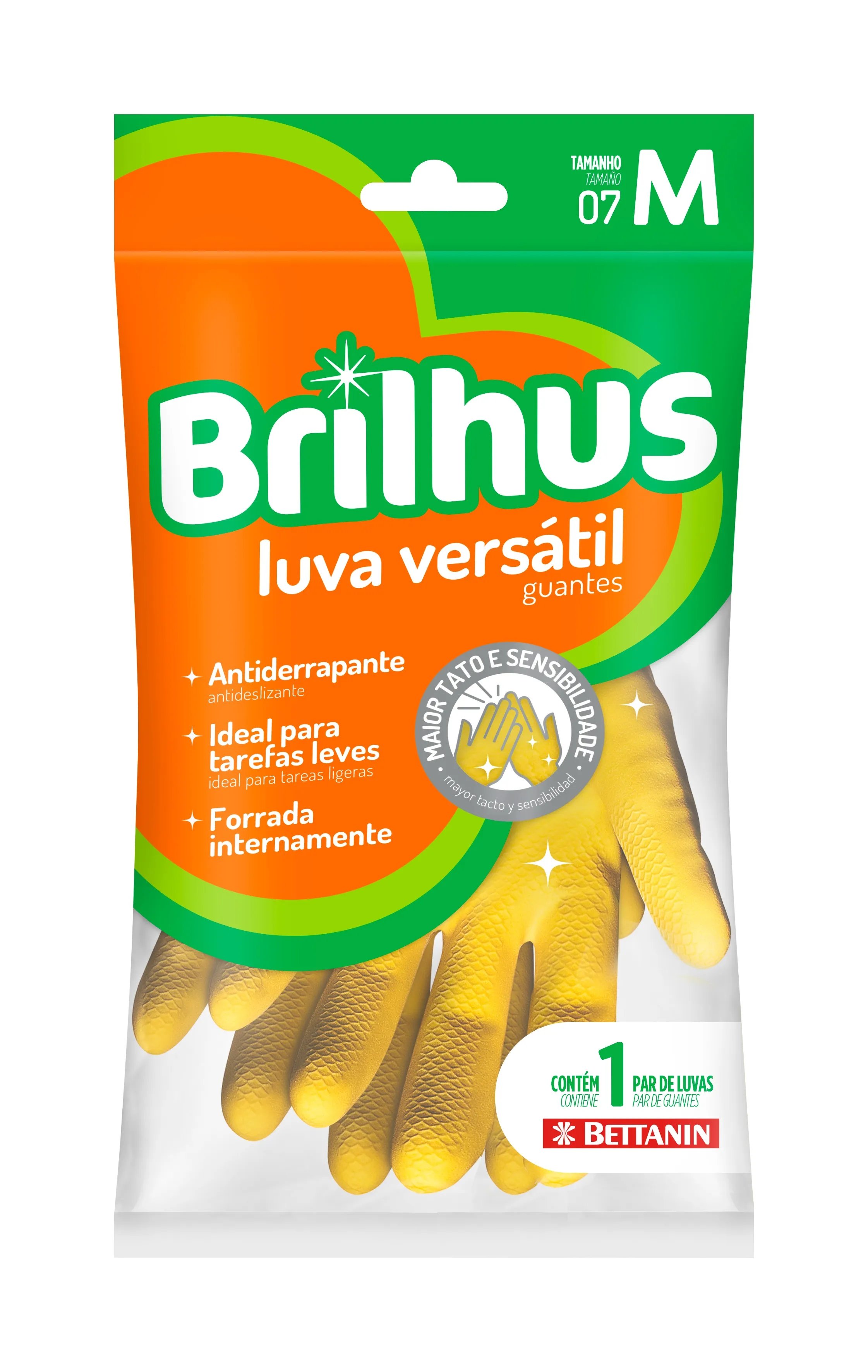 LUVA BRILHUS VERSATIL LATEX M