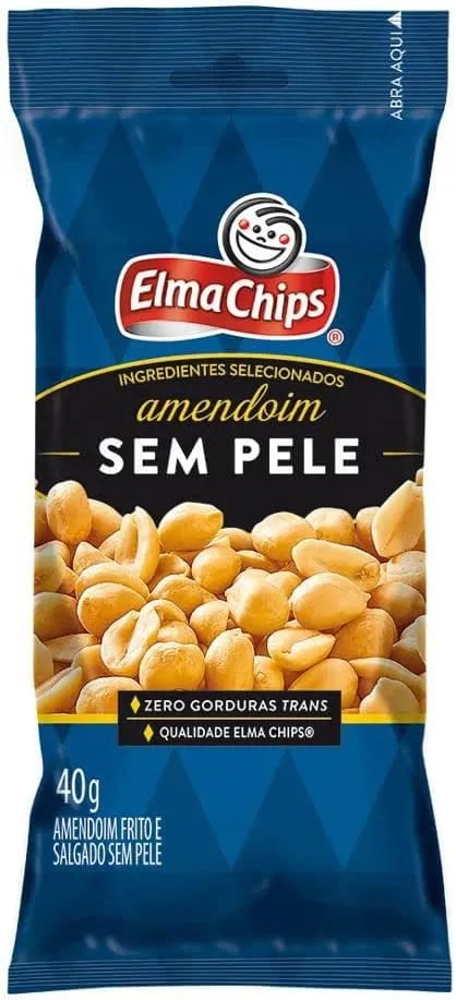 AMENDOIM ELMA CHIPS SEM PELE 40GR BP