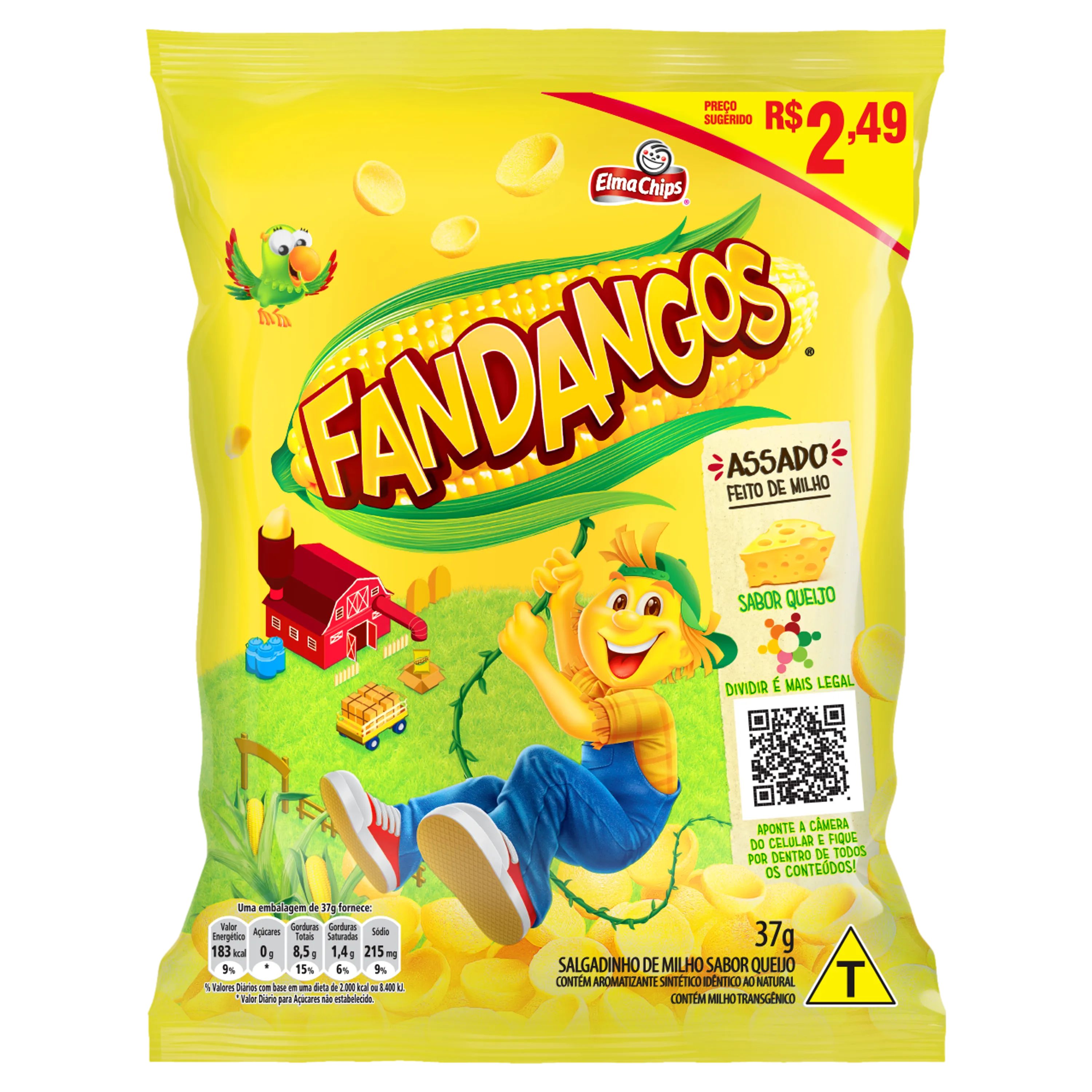 SALGADINHOS FANDANGOS 37GR QUEIJO C/PREC