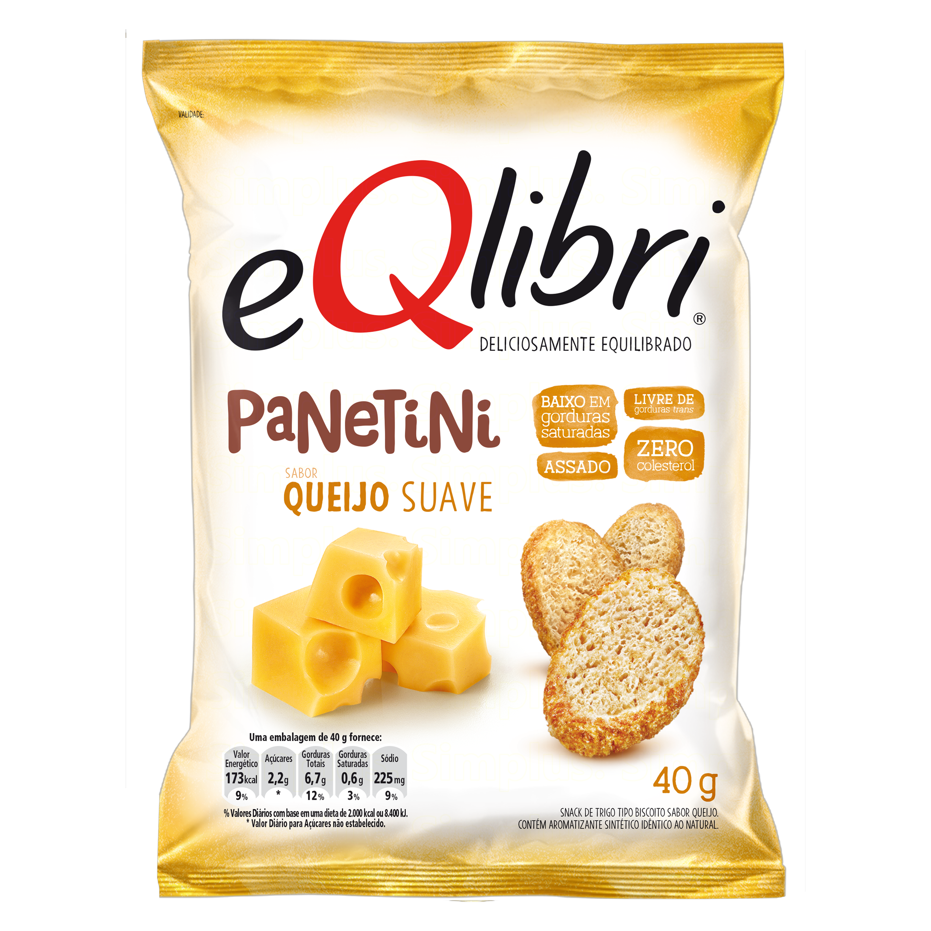 PANETINI EQLIBRI 40GR QUEIJO SUAVE