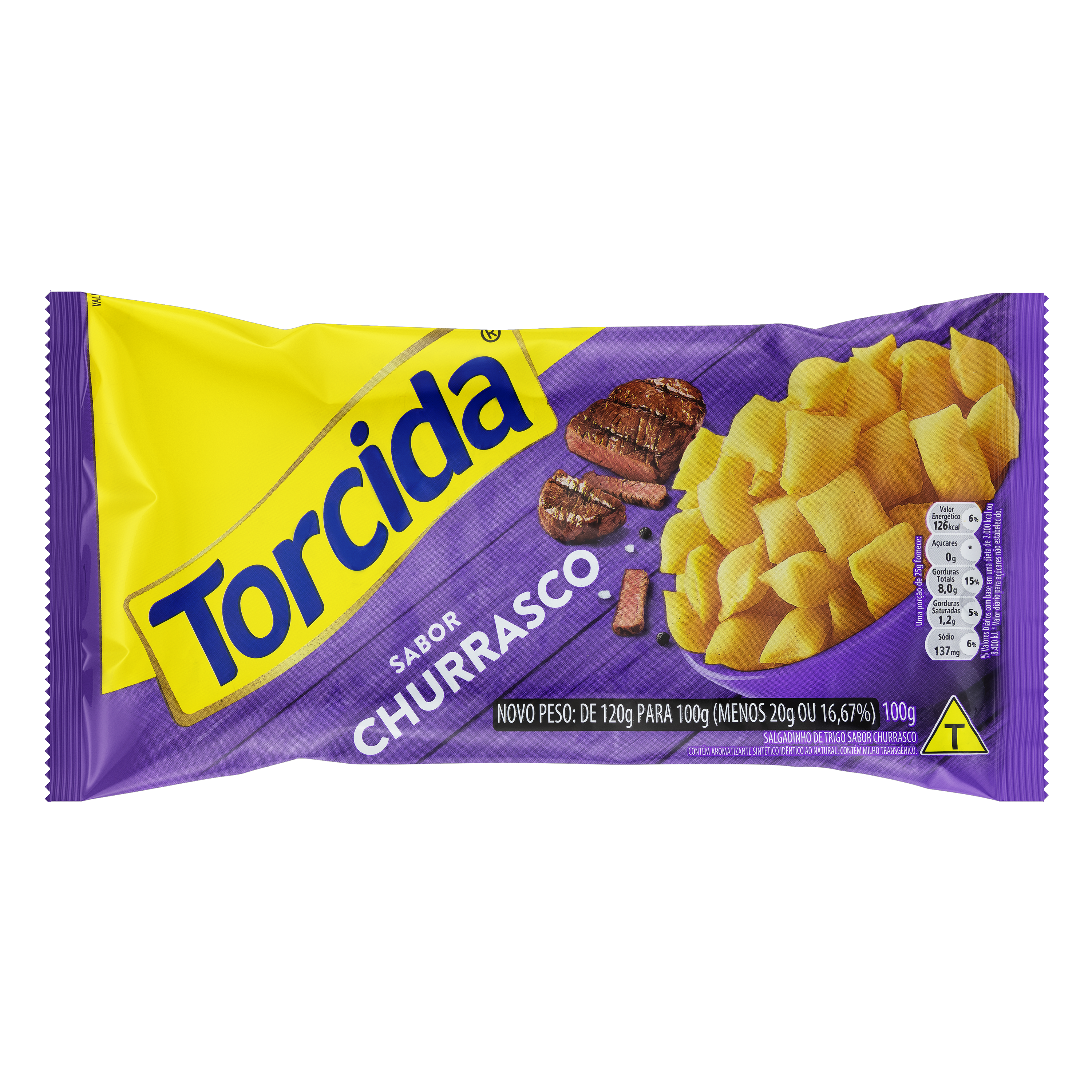 SALGADINHOS TORCIDA 100GR CHURRASCO