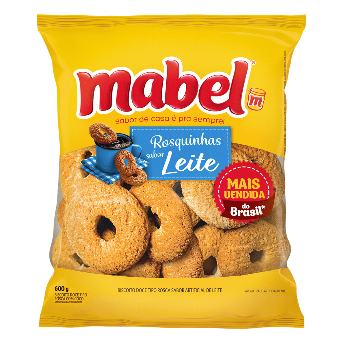 BISC. ROSQUINHA MABEL 600GR LEITE