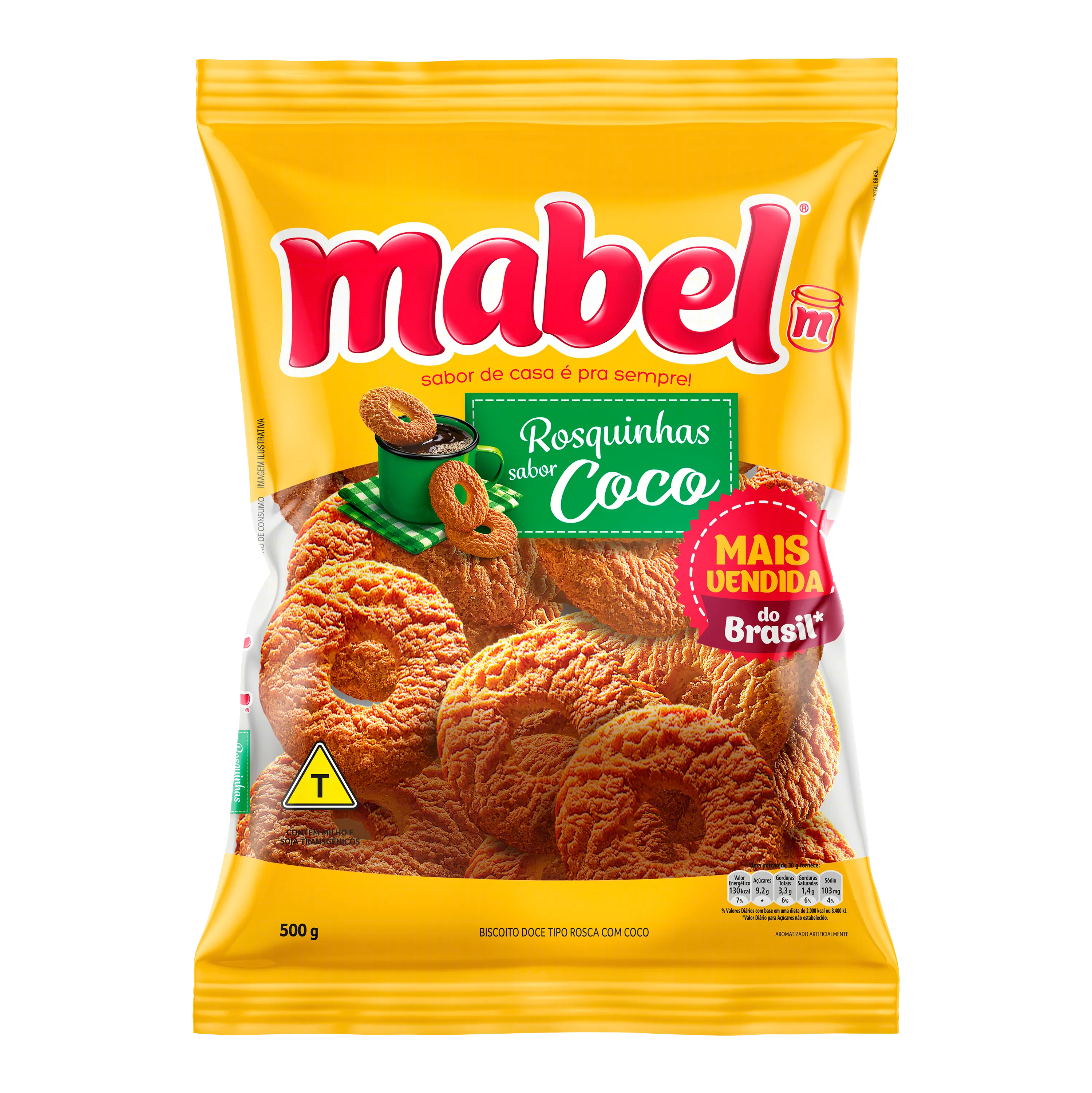 BISC. ROSQUINHA MABEL 500GR COCO