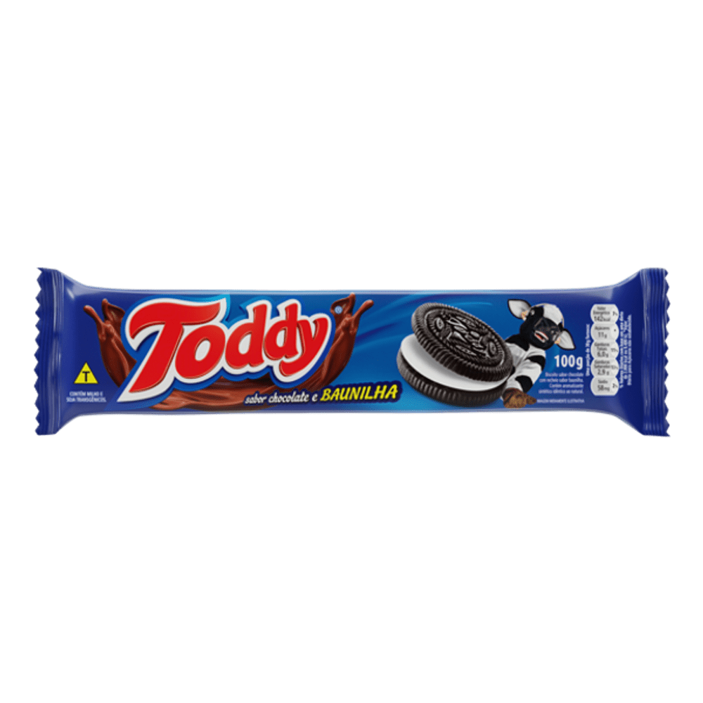 BISC. RECHEADO TODDY 100GR BAUNILHA