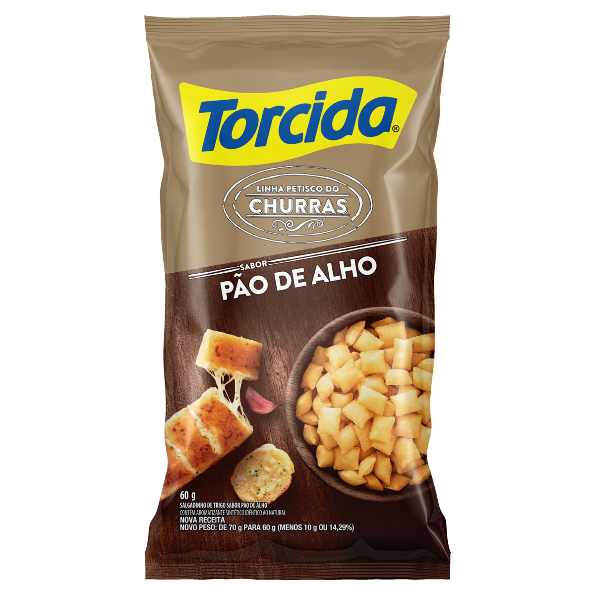 SALGADINHOS TORCIDA PÃO DE ALHO 60G