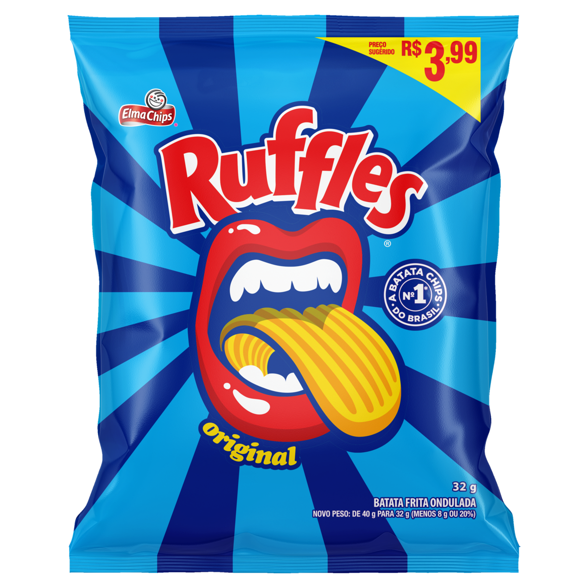 BATATA RUFFLES 32GR SAL C/PRECO