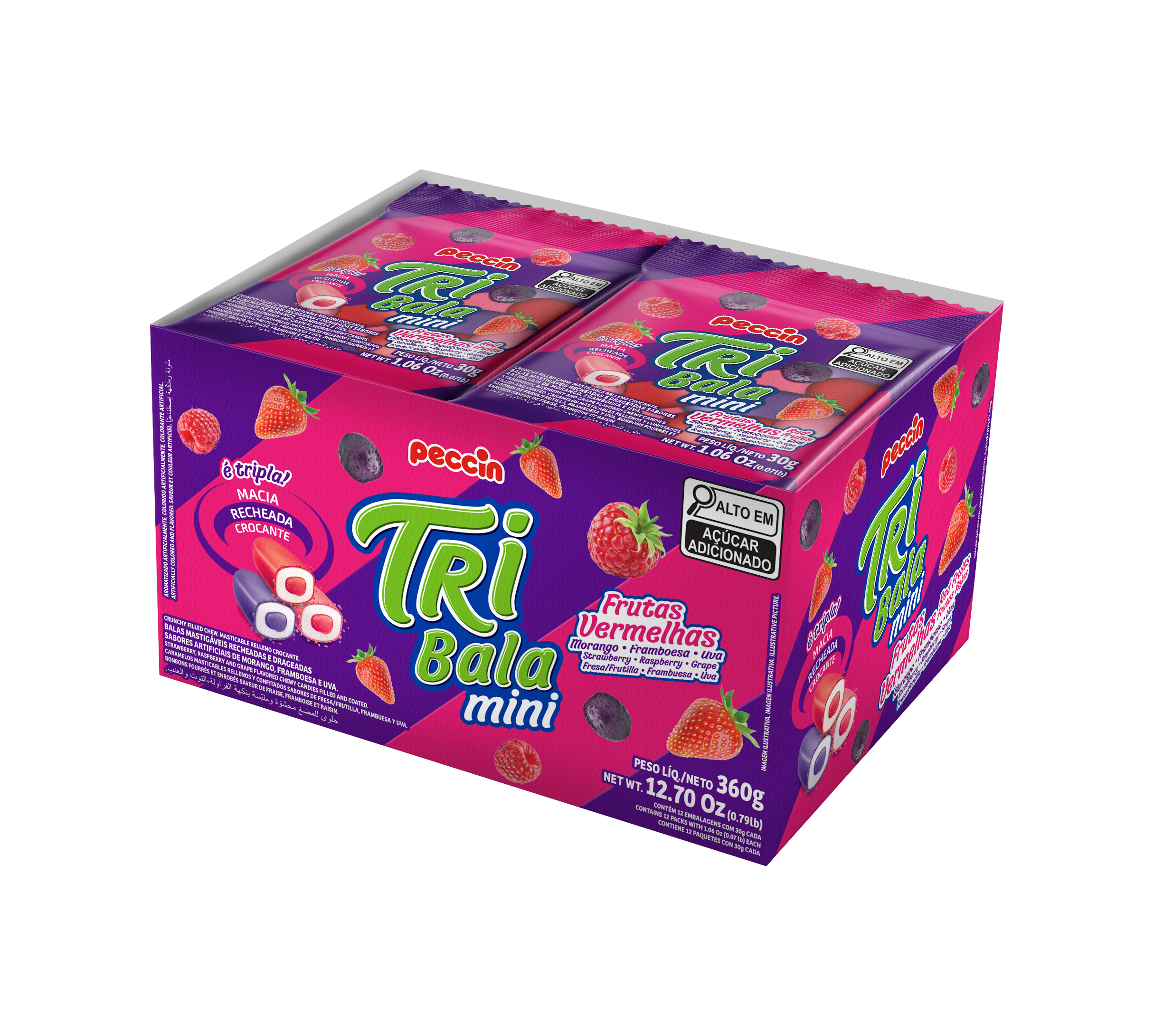 TRIBALA MINI 360GR FRUTAS VERMELHAS 12X3
