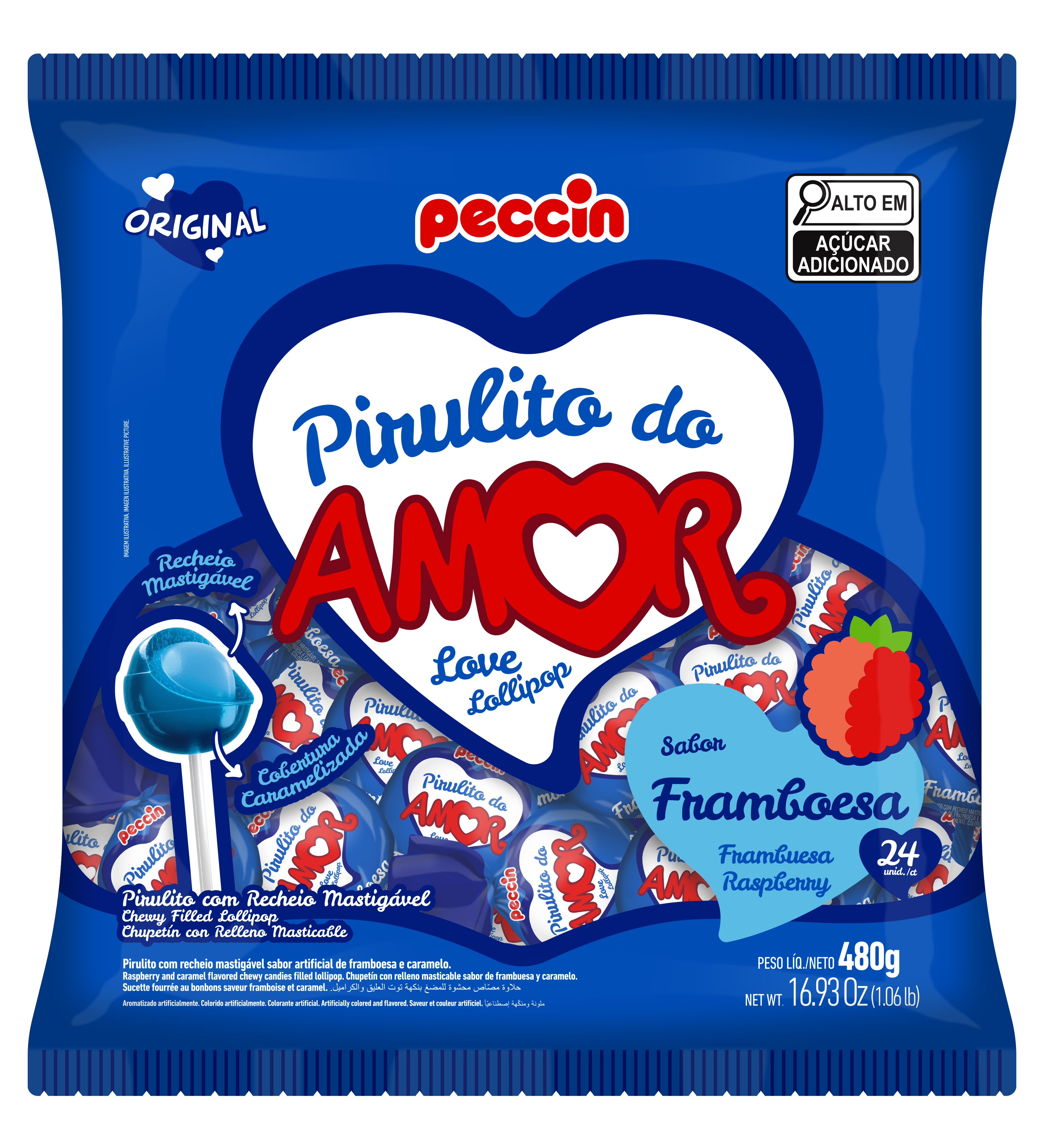 PIRULITO 480GR FRAMBOESA DO AMOR