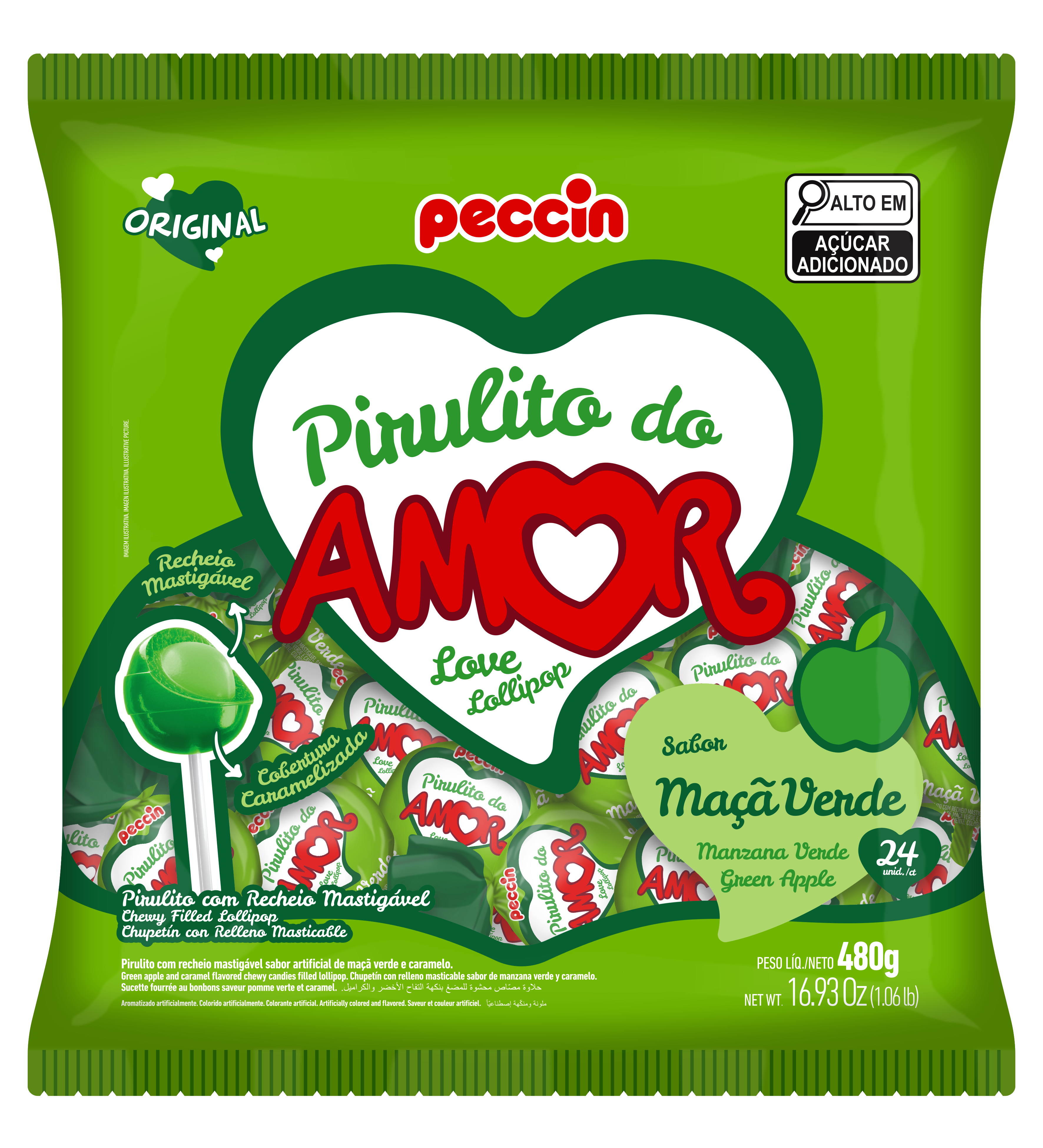 PIRULITO 480GR MACA VERDE DO AMOR