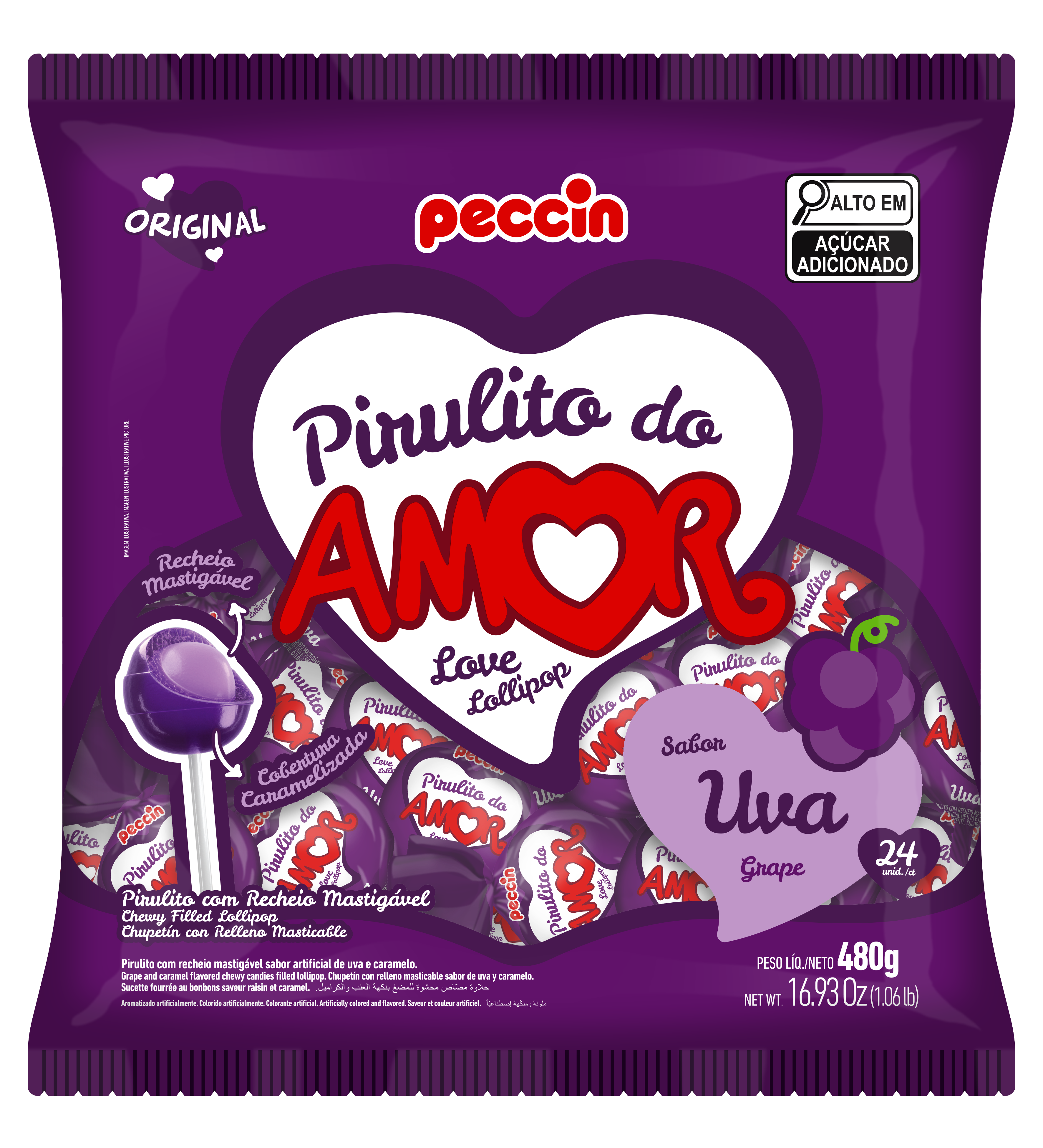 PIRULITO 480GR UVA DO AMOR