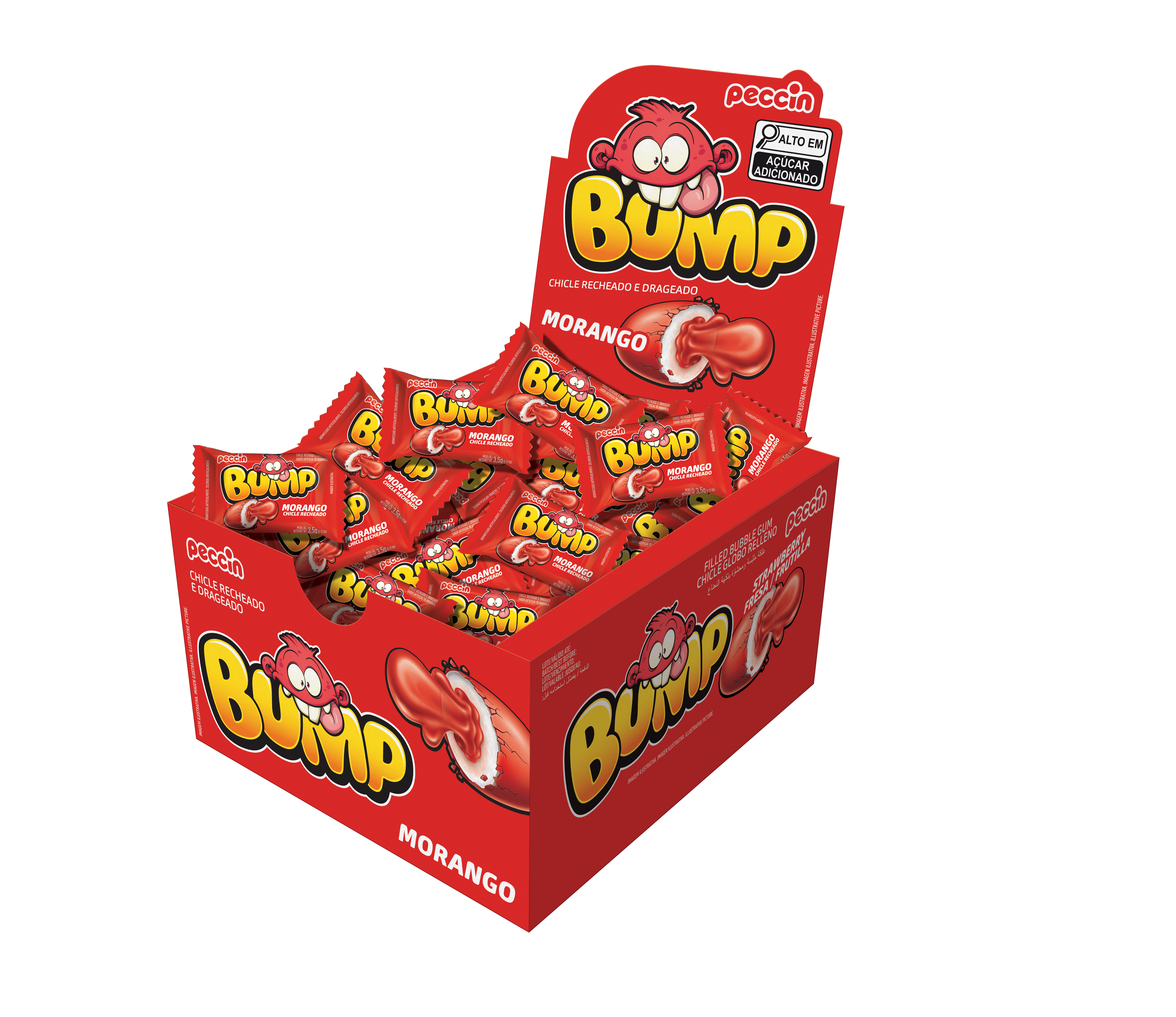 CHICLE BUMP 140GR MORANGO
