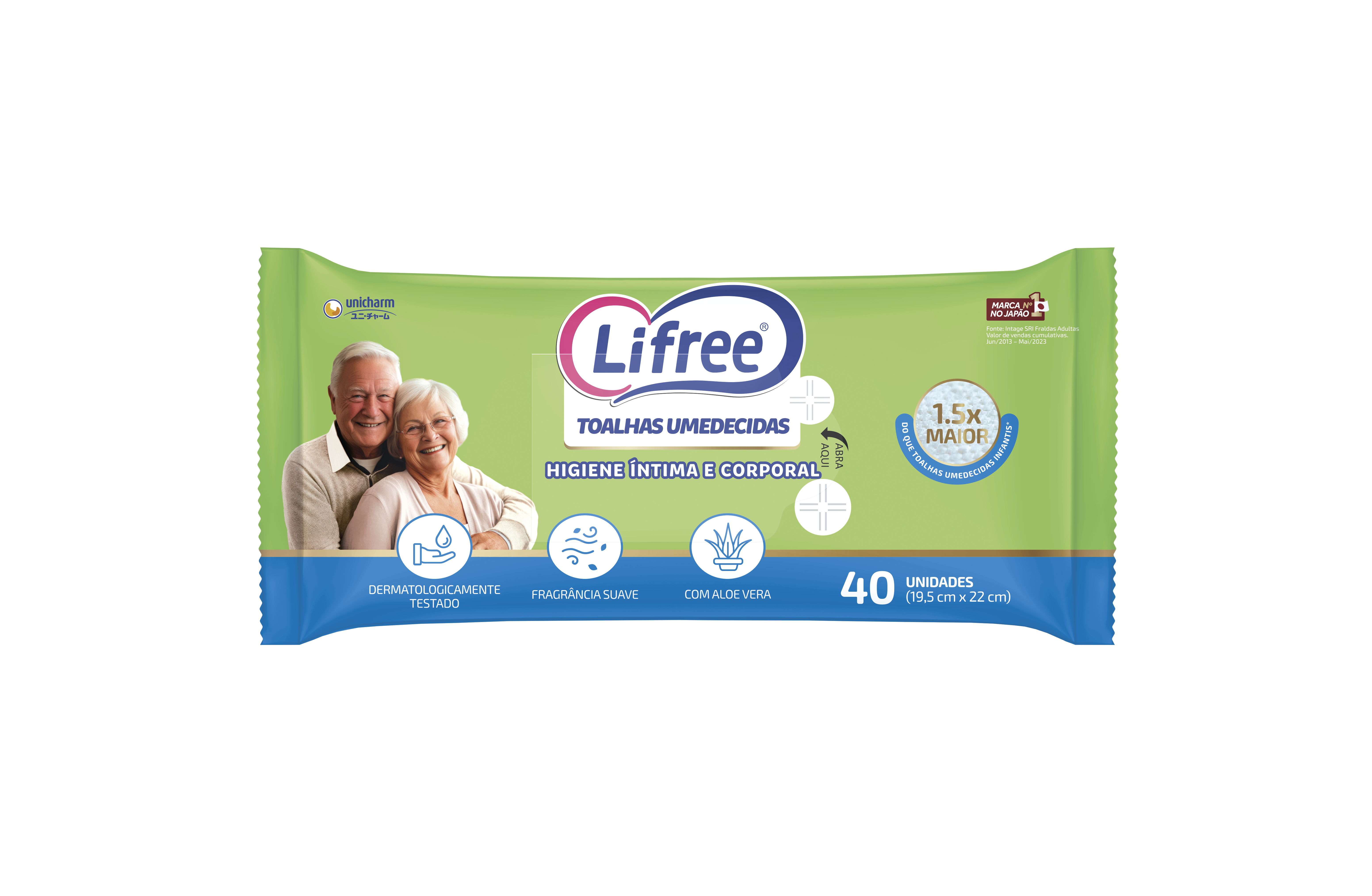 TOALHA UMED. LIFREE C/40 UND