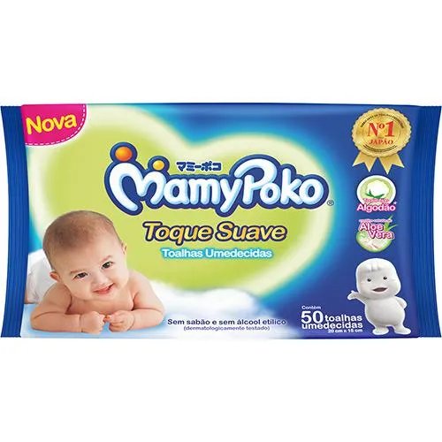 TOALHA UMED. MAMYPOKO TOQ. SUAVE C/50 UN