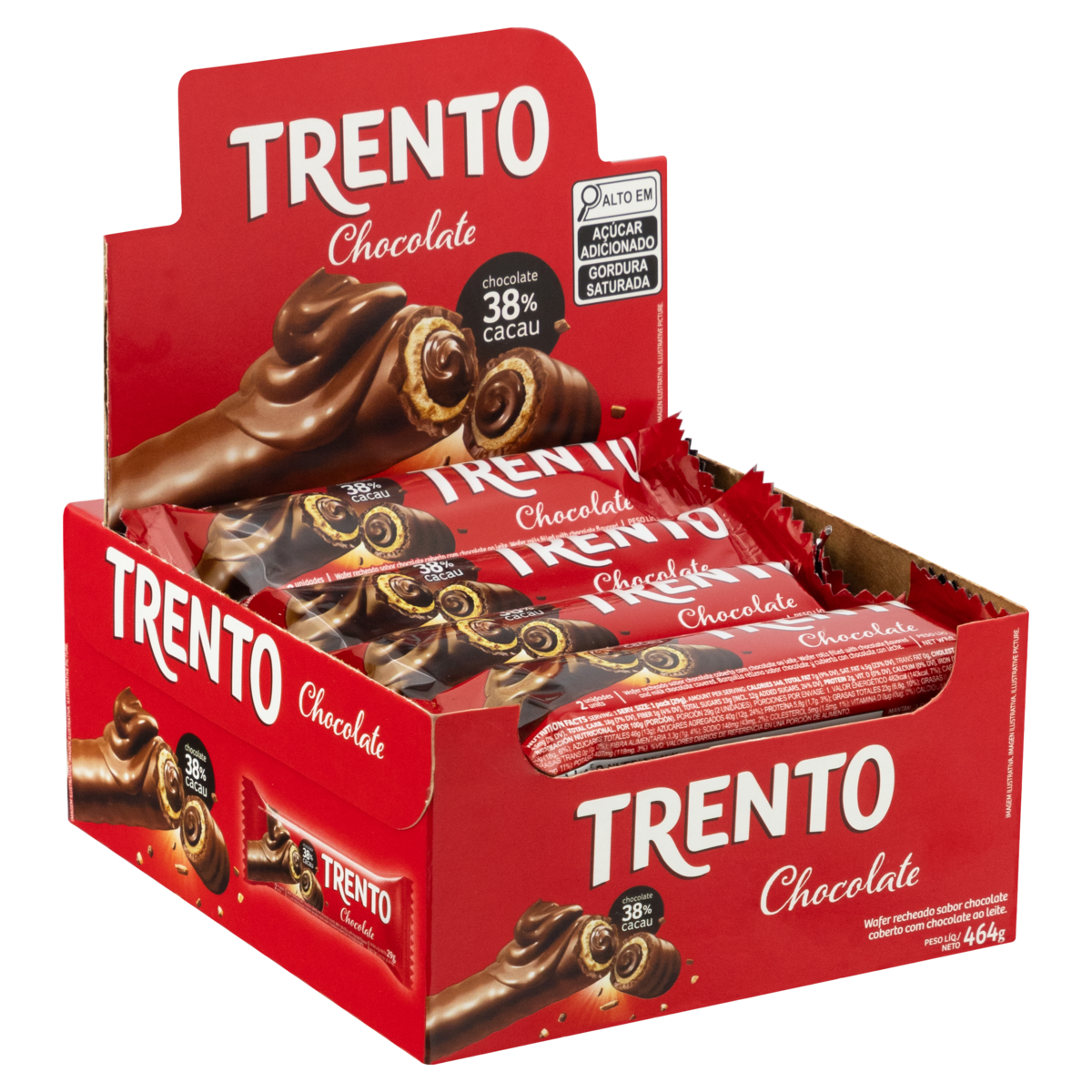 WAFER TRENTO 464GR CHOCOLATE 16X29GR