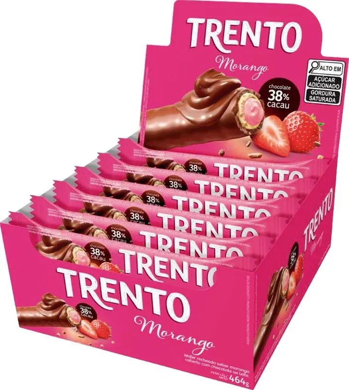 WAFER TRENTO 464GR MORANGO 16X29GR