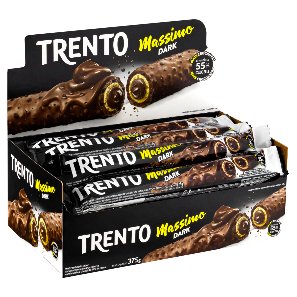 WAFER TRENTO MASSIMO 375GR DARK 15X25GR