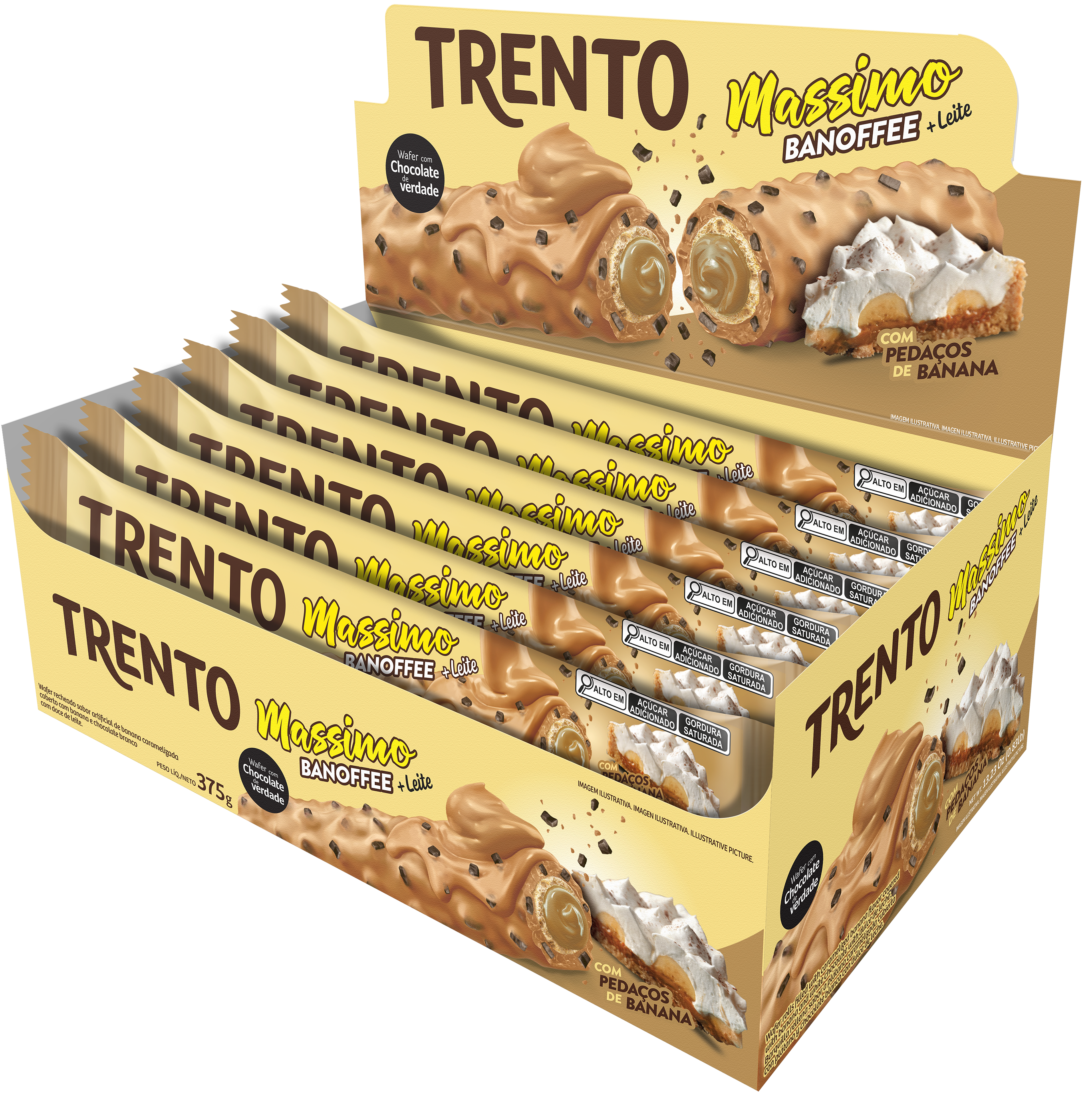 WAFER TRENTO MASSIMO 375GR BANOFFEE 15X2