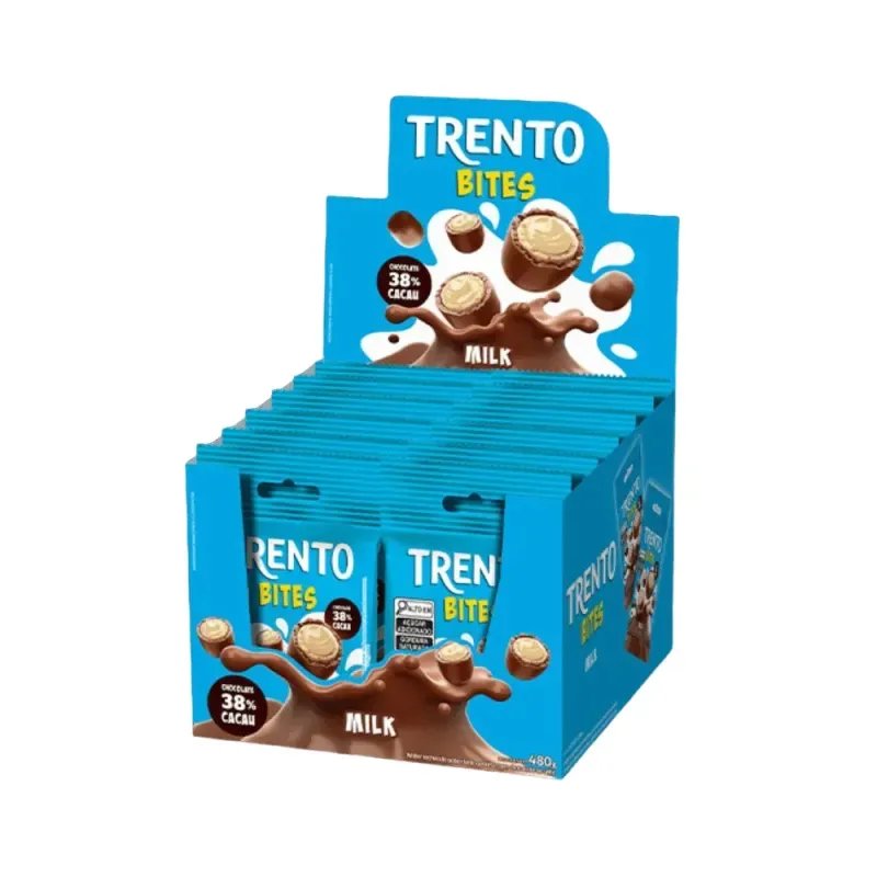 WAFER TRENTO BITES MILK 12X40G 480G