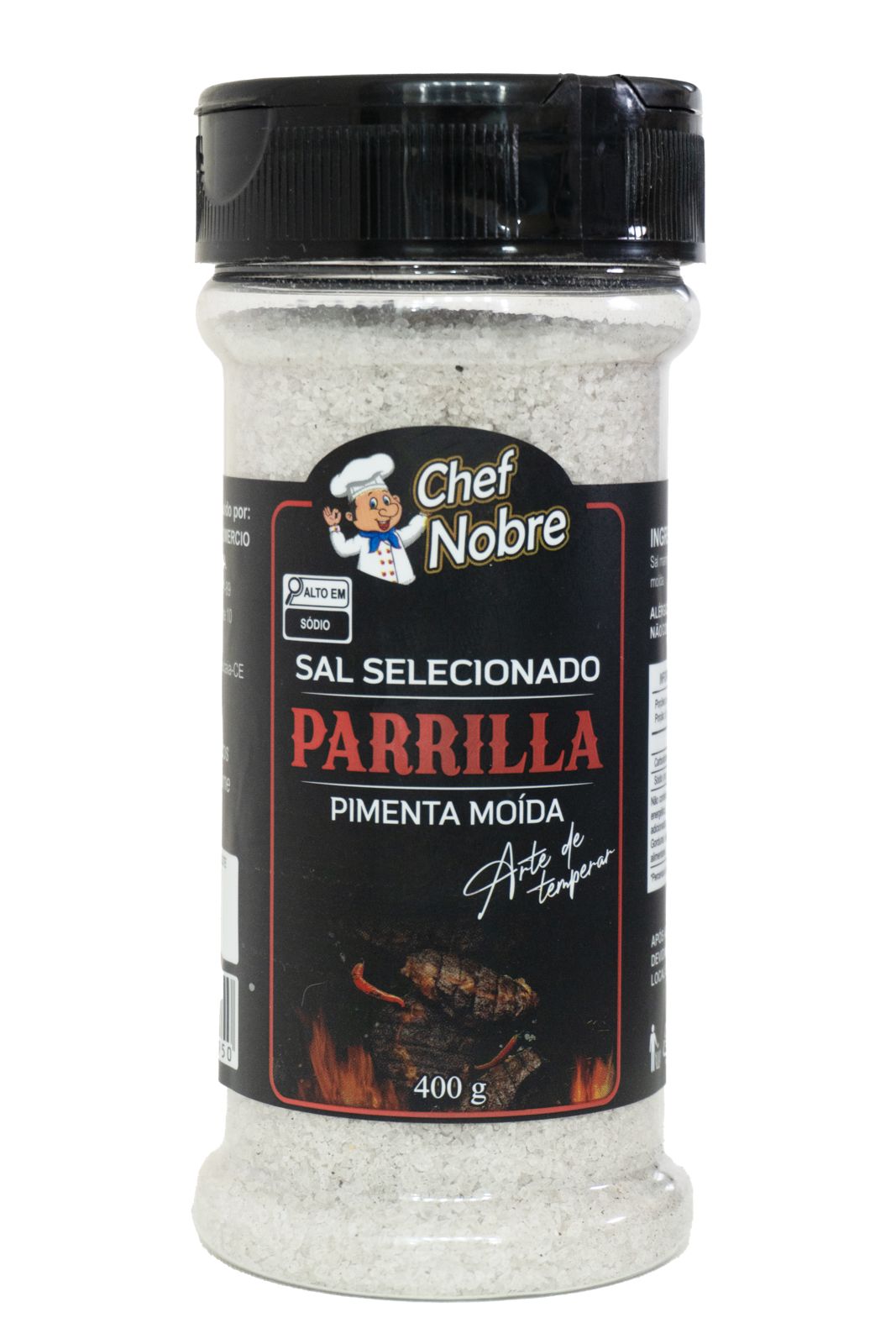SAL DE PARRILLA PIMENTA MOÍDA CHEF NOBRE 400GR
