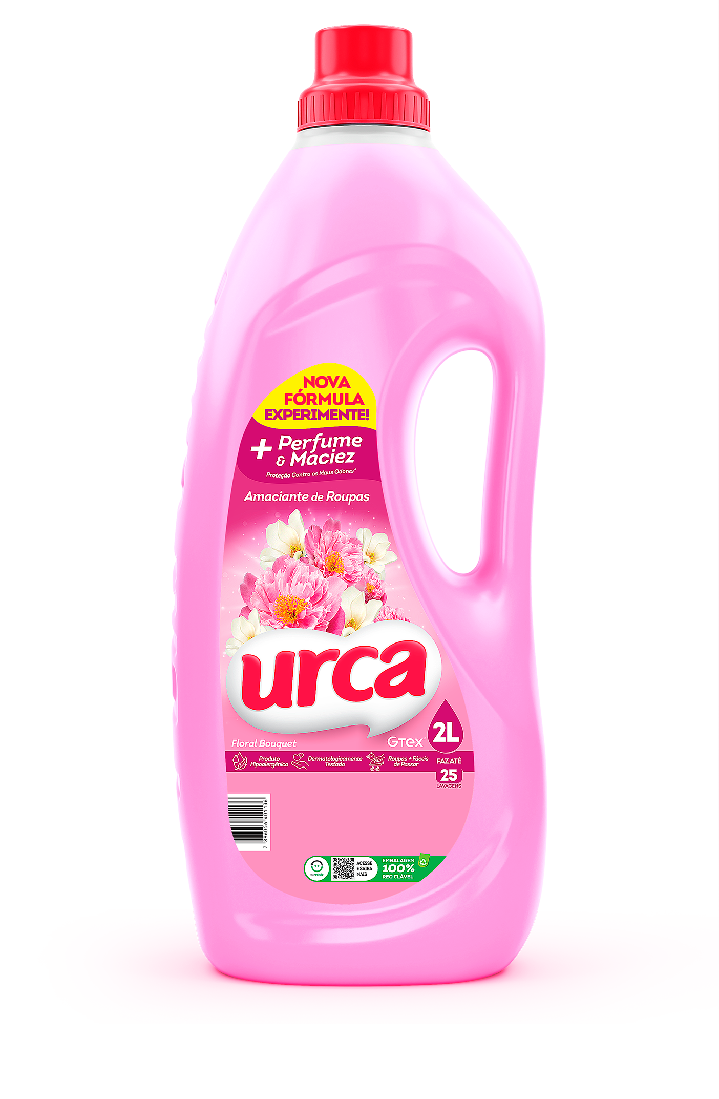 AMAC. URCA 2LT FLORAL BOUQUET ROSA