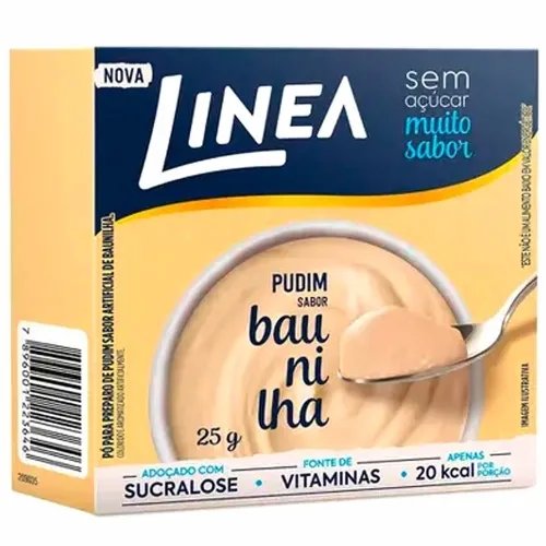 PUDIM EM PO LINEA 25GR SABOR BAUNILHA.