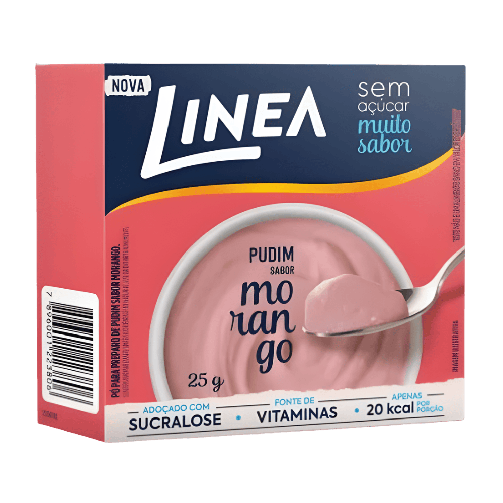 PUDIM EM PÓ LINEA SABOR MORANGO 25G