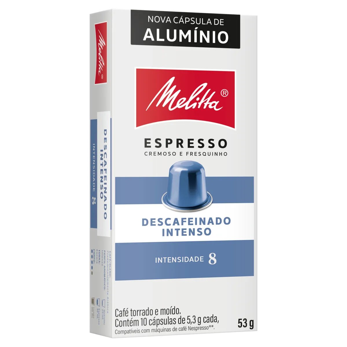 CAFE MELITTA EM CAPSULA 10X5,3GR DESCAFE