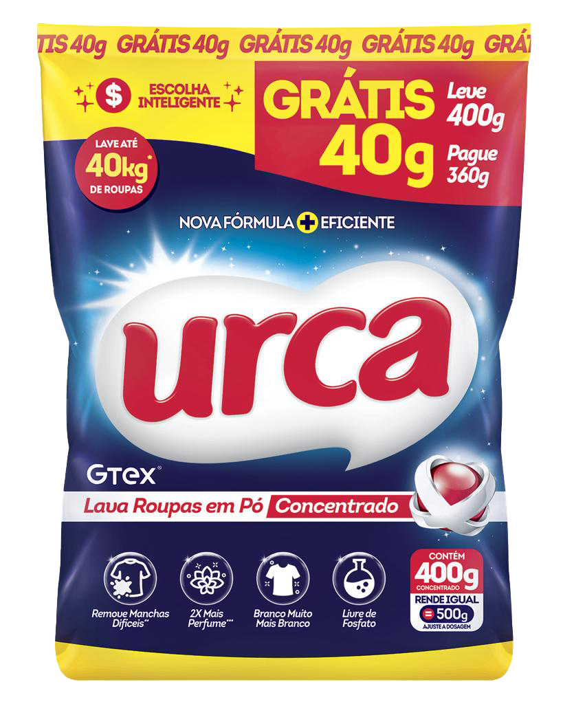 LAVA ROUPAS EM PÓ URCA LV4KG PG3,6KG