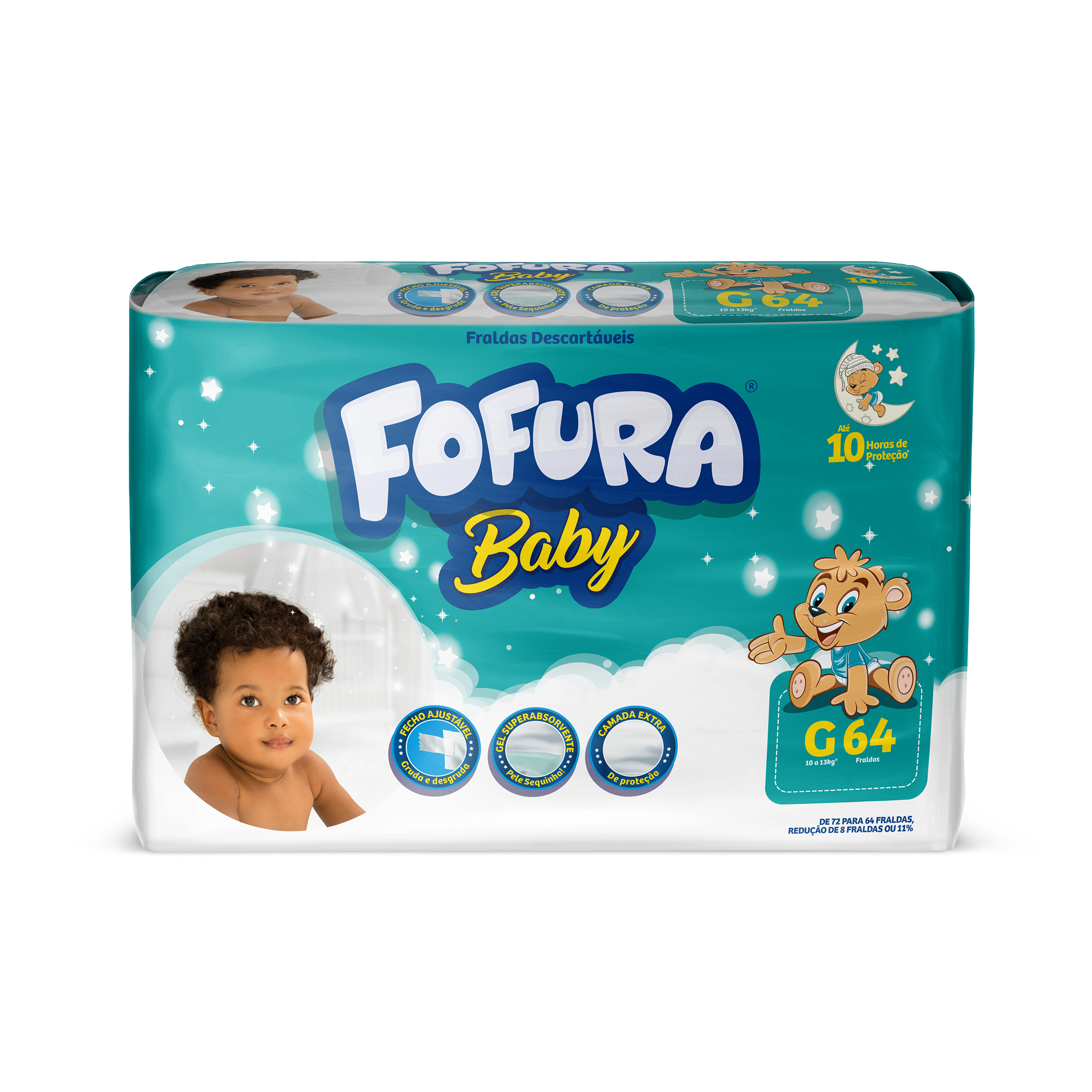 *FRALDA DESC.FOFURA BABY HIPER G C/64