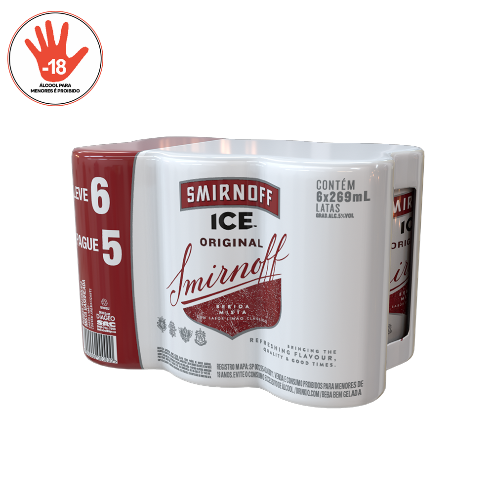 SMIRNOFF ICE 269ML ORIGINAL LV6 PG5 LATA