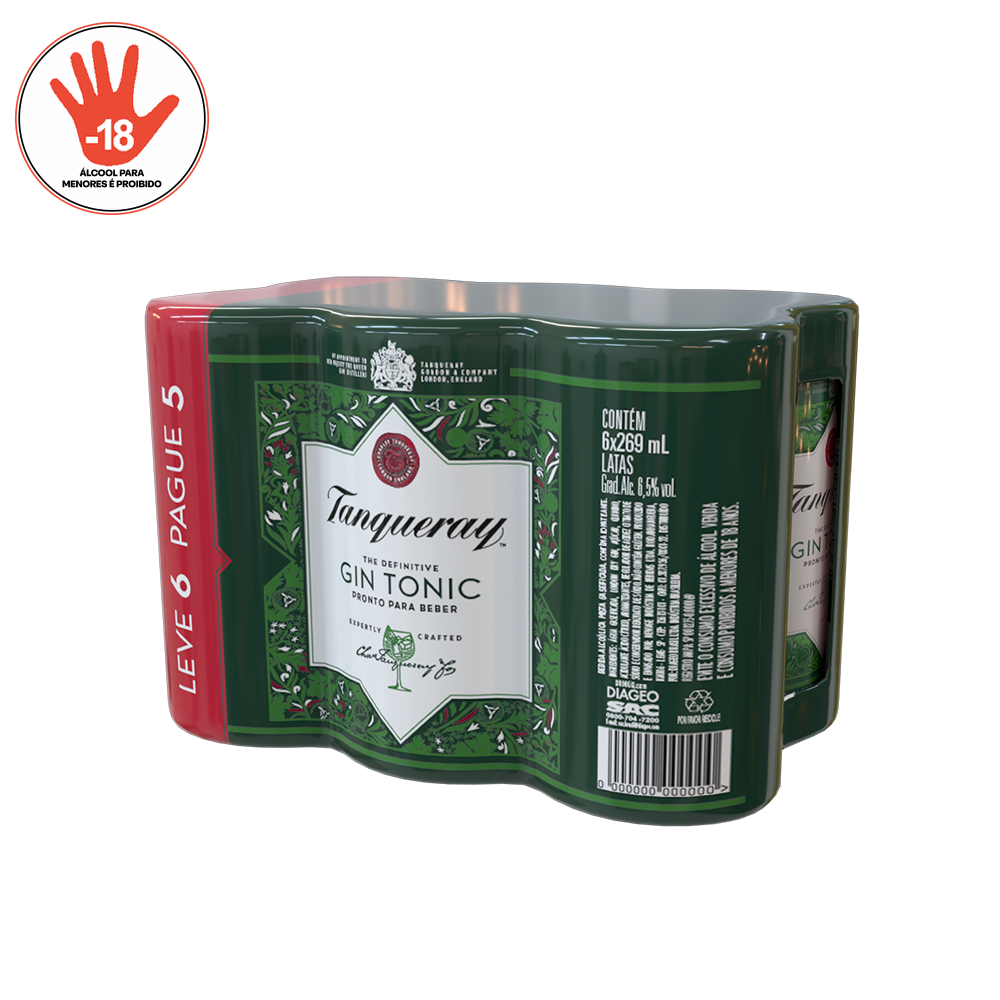 GIN TANQUERAY E TONIC 269ML LV6 PG5 LATA