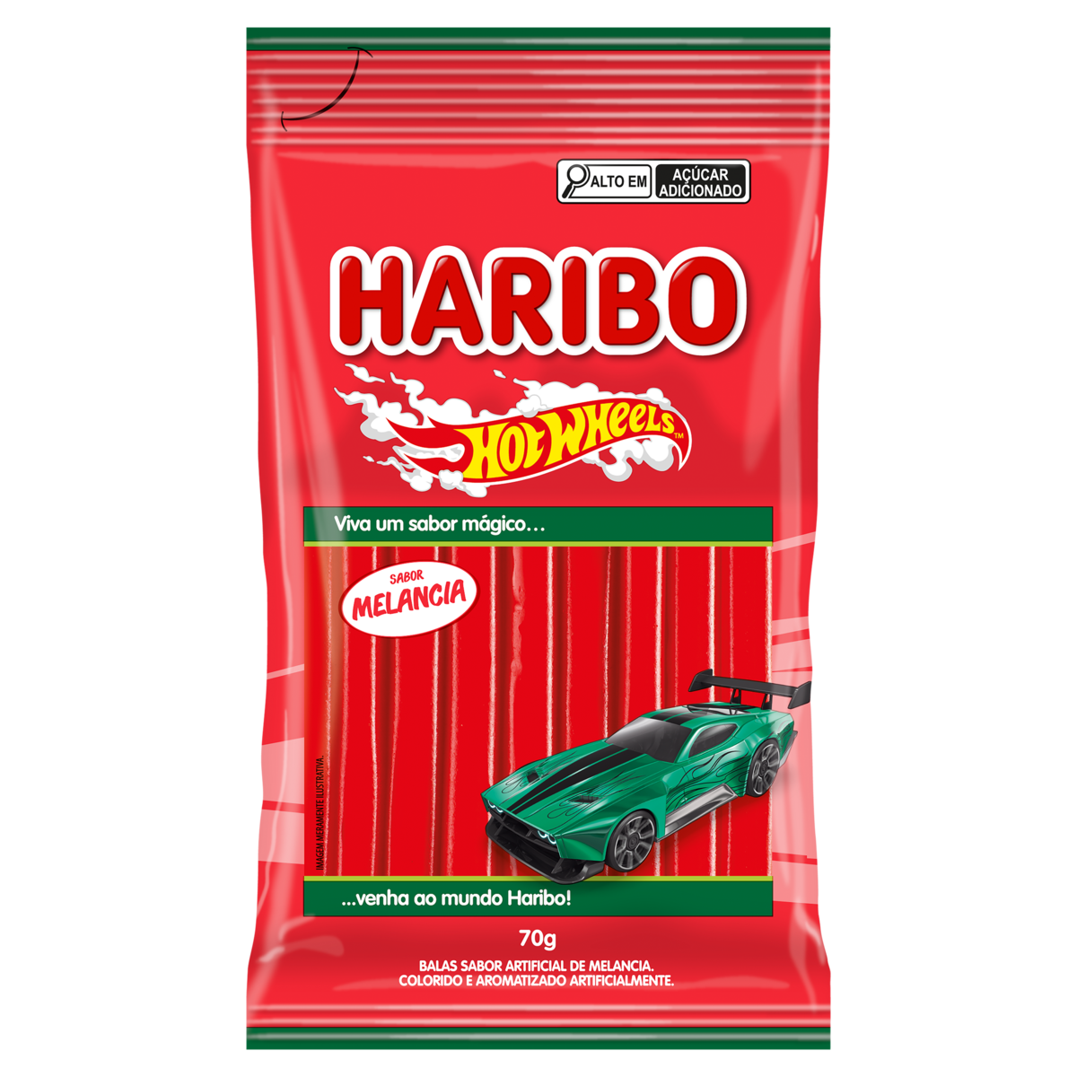*BALA STICKS 70GR HARIBO HOT WHEELS MELA