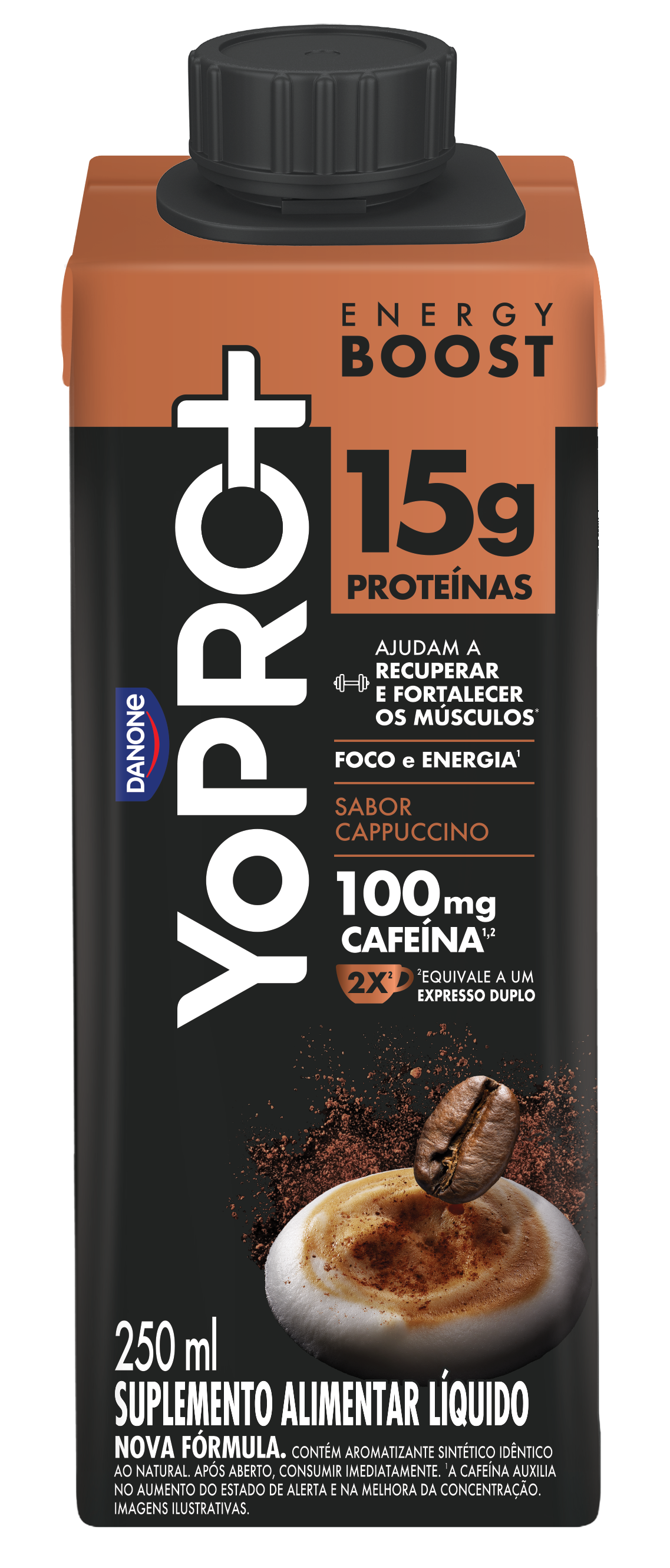 YOPRO 15G DE PROTEÍNAS ENERGY BOOST CAPUCCINO 250ML
