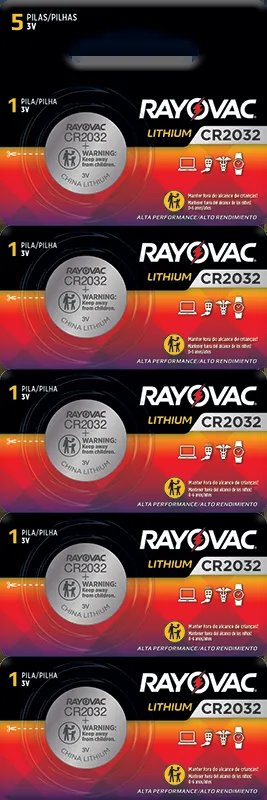 PILHA RAY. ELET. LITHIUM CR2032 C/ 5
