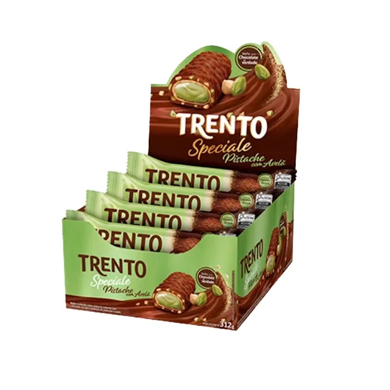 WAFER TRENTO 312G PISTACHE C/AVEL 12X26G