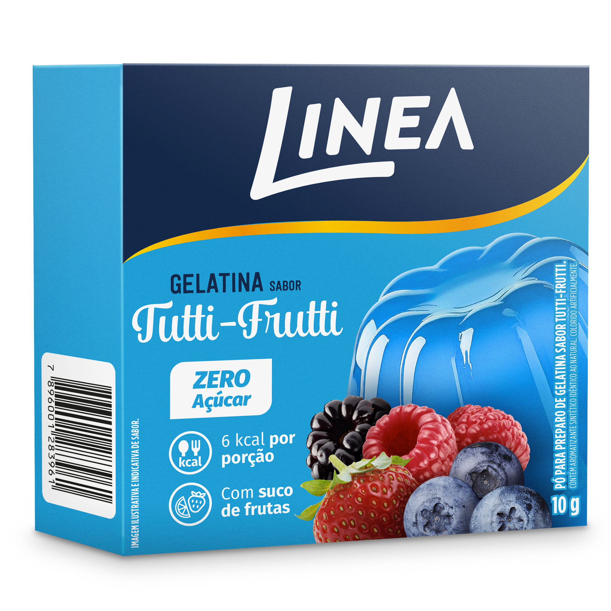 GELATINA LINEA SABOR TUTTI FRUTTI 10G