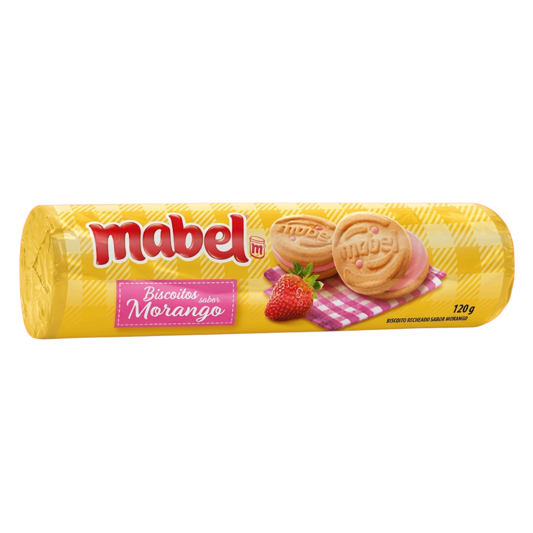 BISCOITO RECHEADO MABEL MORANGO 120GR